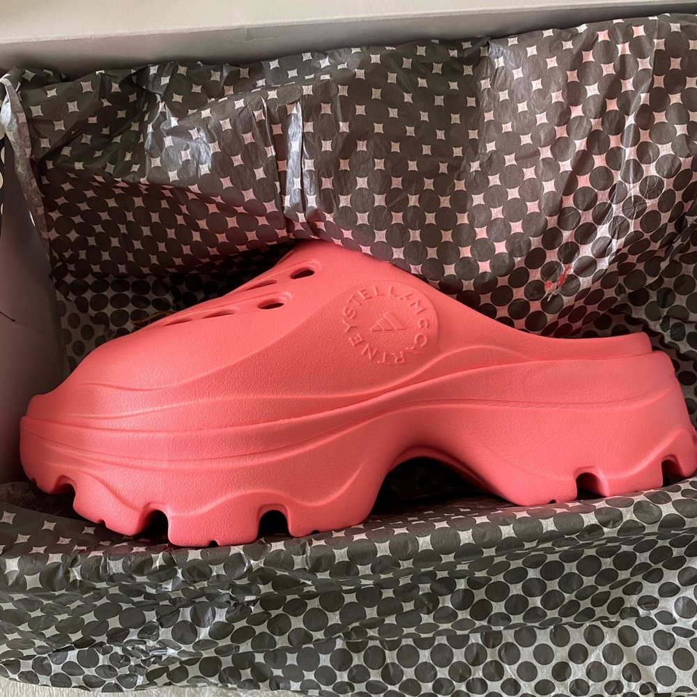 Adidas by Stella McCartney Womens Vibrant Pink Clogs/Slides - Picture 3 of 4